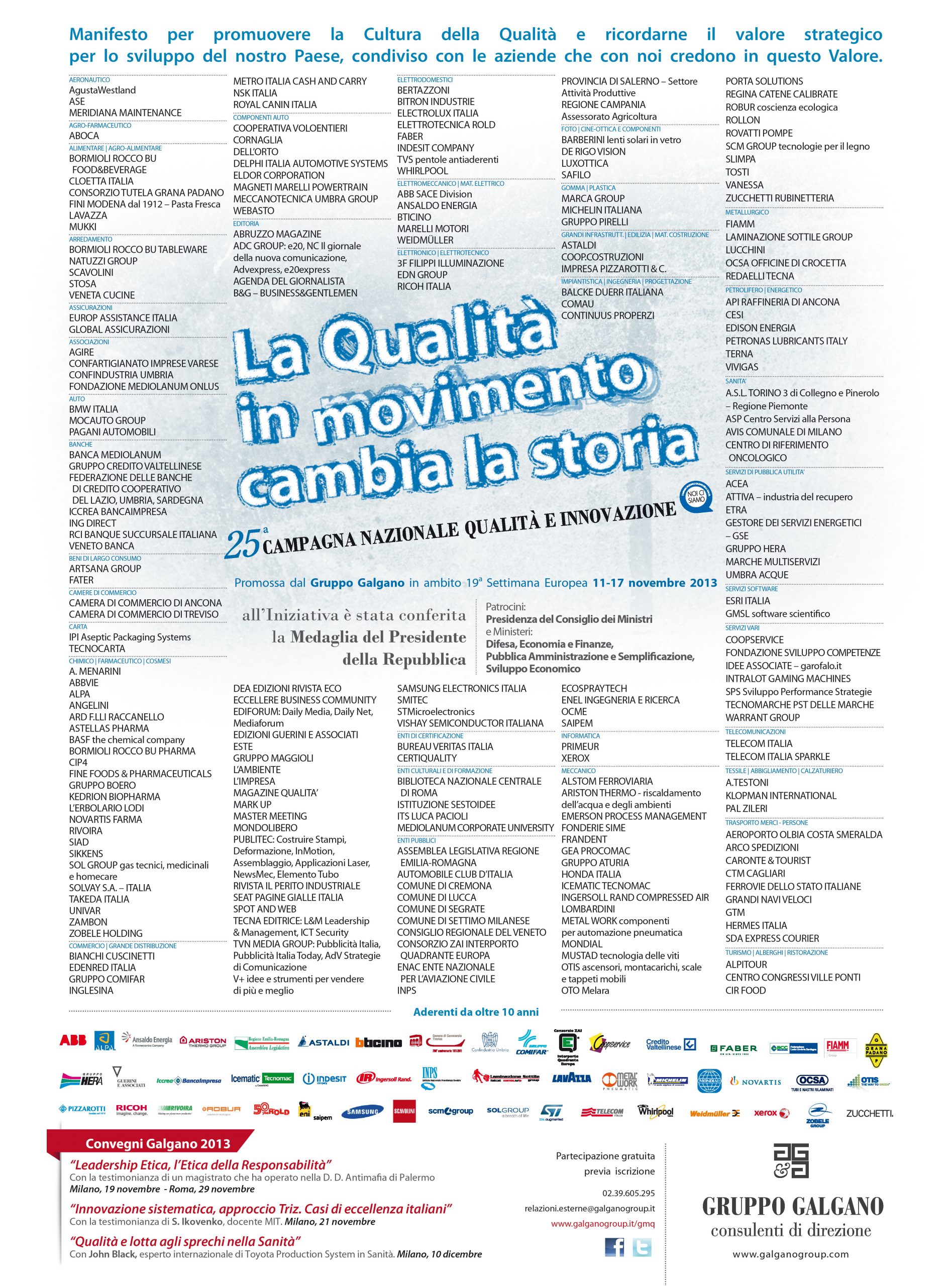 Campagna Nazionale Qualità 2013