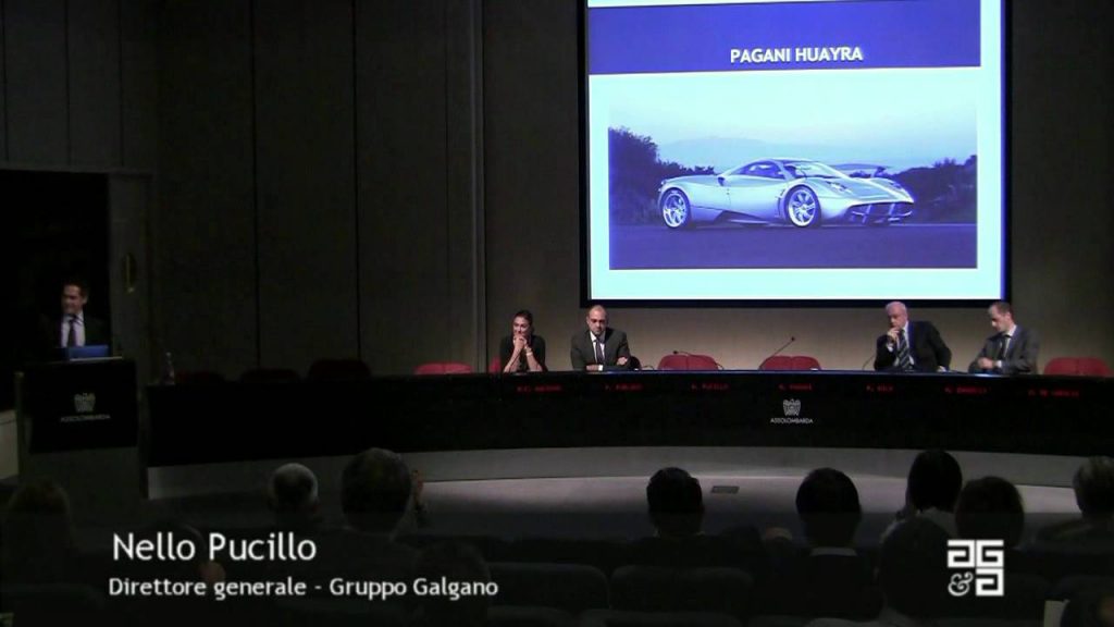 Pagani Automobili testimonial al Convegno Galgano, Milano 8 novembre 2012