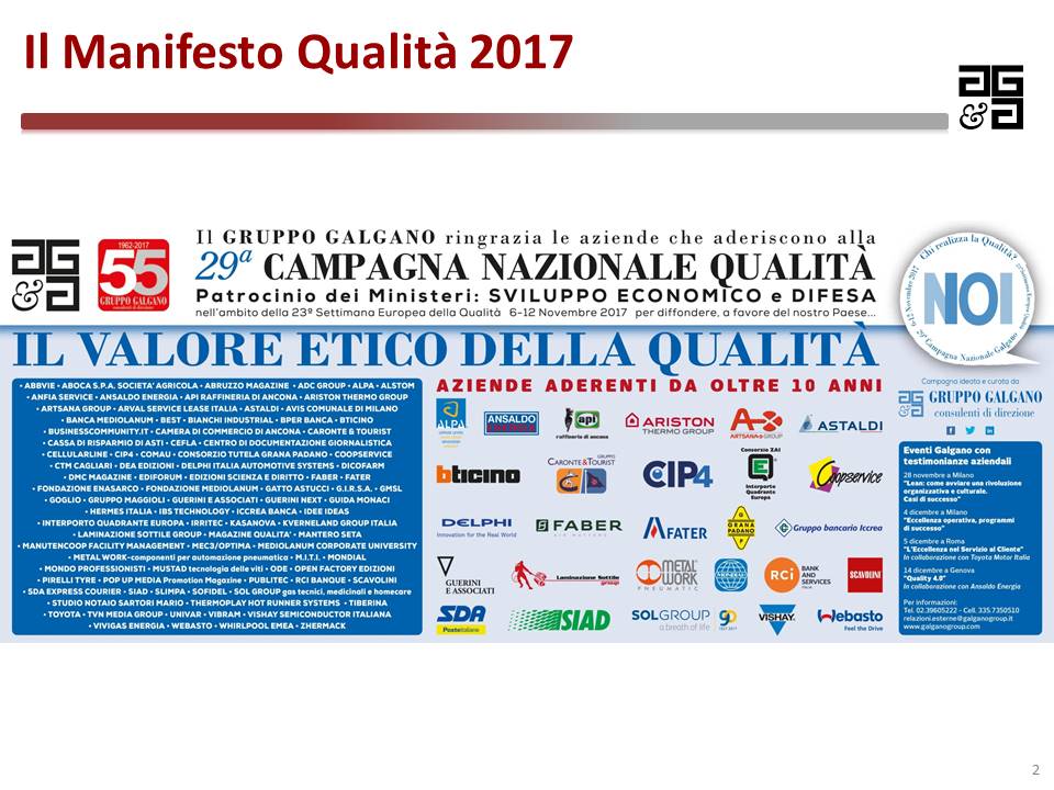 Campagna Nazionale Qualità 2017